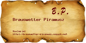 Brauswetter Piramusz névjegykártya